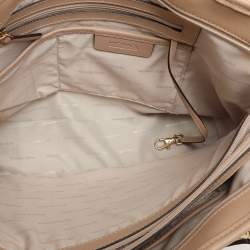 MICHAEL Michael Kors Beige Leather Medium Jet Set Travel Tote