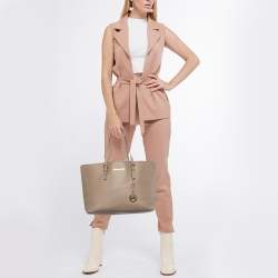 MICHAEL Michael Kors Brown Saffiano Leather Large Jet Set Travel Tote