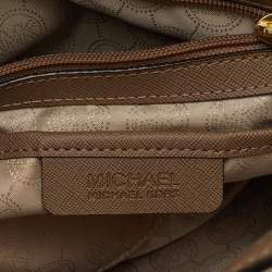 MICHAEL Michael Kors Brown Saffiano Leather Large Jet Set Travel Tote