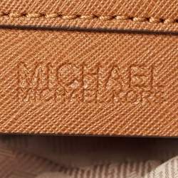 Michael Michael Kors Brown Saffiano Leather Small Savannah Satchel