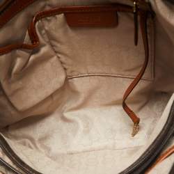 MICHAEL Michael Kors Brown Signature Coated Canvas North/South Harper Tote