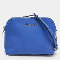 MICHAEL Michael Kors Blue Leather Cindy Dome Crossbody Bag