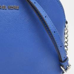 MICHAEL Michael Kors Blue Leather Cindy Dome Crossbody Bag