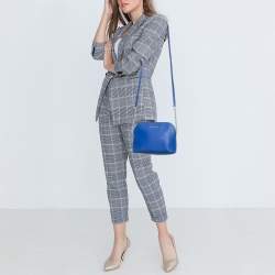 MICHAEL Michael Kors Blue Leather Cindy Dome Crossbody Bag