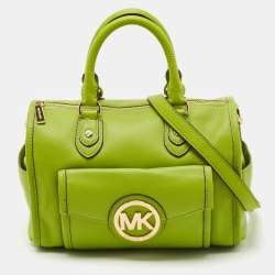 MICHAEL Michael Kors Lime Green Leather Medium Margo Satchel
