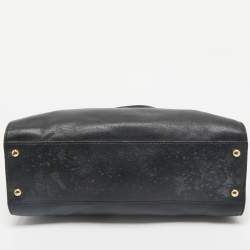 Pre Owned MICHAEL Michael Kors Black Leather East West Hamilton Tote