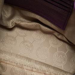 MICHAEL Michael Kors Purple Leather Jules Drawstring Bucket Crossbody Bag