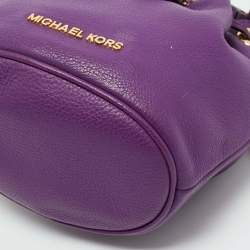 MICHAEL Michael Kors Purple Leather Jules Drawstring Bucket Crossbody Bag