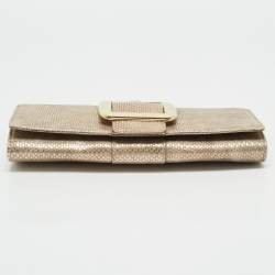 MICHAEL Michael Kors Bronze Snake Effect Suede Large Sutton Clutch