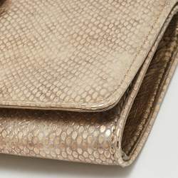 MICHAEL Michael Kors Bronze Snake Effect Suede Large Sutton Clutch