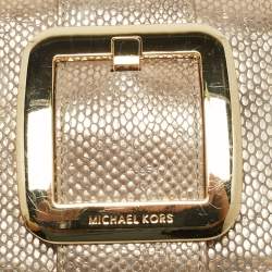 MICHAEL Michael Kors Bronze Snake Effect Suede Large Sutton Clutch
