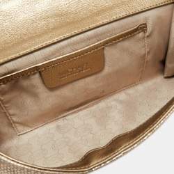 MICHAEL Michael Kors Bronze Snake Effect Suede Large Sutton Clutch