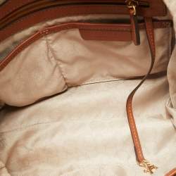 MICHAEL Michael Kors Brown Signature Coated Canvas Jet Set Chain Tote
