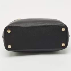 Pre Owned MICHAEL Michael Kors Black Leather Small Hailee Satchel