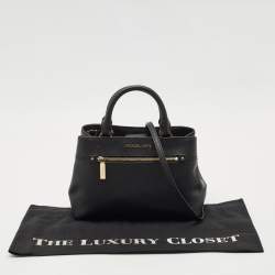 Pre Owned MICHAEL Michael Kors Black Leather Small Hailee Satchel