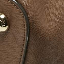 MICHAEL Michael Kors Brown Leather Jet Set Top Zip Tote