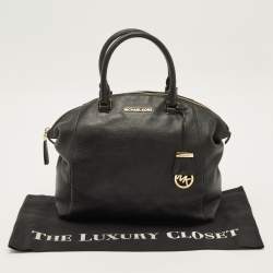 MICHAEL Michael Kors Black Leather Riley Satchel