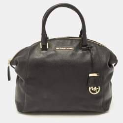 MICHAEL Michael Kors Black Leather Riley Satchel