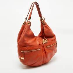MICHAEL Michael Kors Orange Leather Large Layton Hobo
