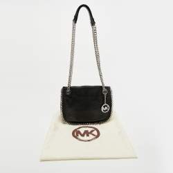 Pre Owned MICHAEL Michael Kors Black Leather Chelsea Chain Shoulder Bag