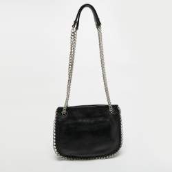 Pre Owned MICHAEL Michael Kors Black Leather Chelsea Chain Shoulder Bag