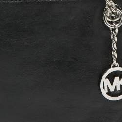 Pre Owned MICHAEL Michael Kors Black Leather Chelsea Chain Shoulder Bag