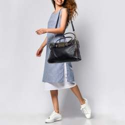 Pre Owned MICHAEL Michael Kors Mocha Leather Large East West Hamilton Tote