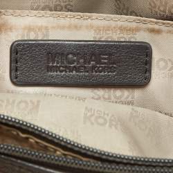 Pre Owned MICHAEL Michael Kors Mocha Leather Large East West Hamilton Tote