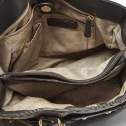 Pre Owned MICHAEL Michael Kors Mocha Leather Large East West Hamilton Tote