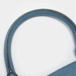 Pre Owned MICHAEL Michael Kors Blue Saffiano Leather Large Emma Satchel