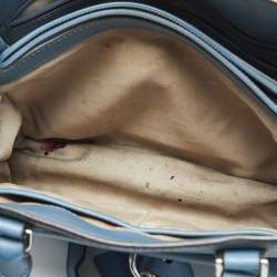 Pre Owned MICHAEL Michael Kors Blue Saffiano Leather Large Emma Satchel