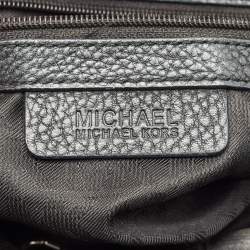 Pre Owned MICHAEL Michael Kors Black Leather Studded Chain Satchel