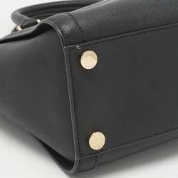 Pre Owned MICHAEL Michael Kors Black Leather Tina Tote