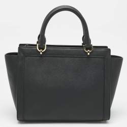 Pre Owned MICHAEL Michael Kors Black Leather Tina Tote