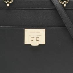 Pre Owned MICHAEL Michael Kors Black Leather Tina Tote