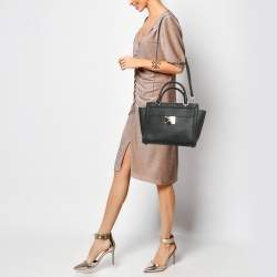 Pre Owned MICHAEL Michael Kors Black Leather Tina Tote