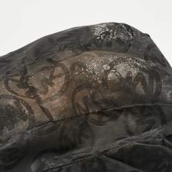 Pre Owned MICHAEL Michael Kors Black Python Effect Faux Suede Fulton Hobo