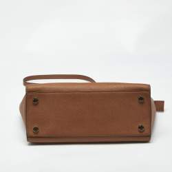 Pre Owned MICHAEL Michael Kors Brown Saffiano Leather Large Selma Satchel