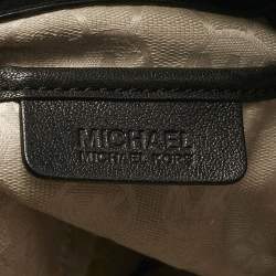 Pre Owned MICHAEL Michael Kors Black Leather Large North South Hamilton Tote