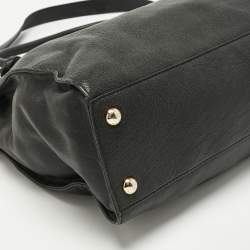 Pre Owned MICHAEL Michael Kors Black Leather Large North South Hamilton Tote