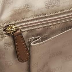 Pre Owned MICHAEL Michael Kors Brown Leather Medium Jet Set Travel Tote