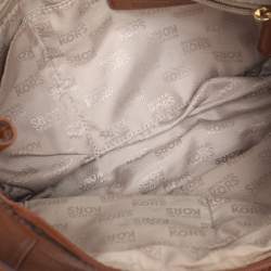 Pre Owned MICHAEL Michael Kors Brown Leather Tassel Crossbody Bag