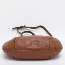 Pre Owned MICHAEL Michael Kors Brown Leather Tassel Crossbody Bag