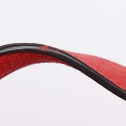 Pre Owned MICHAEL Michael Kors Red Blue Leather Cynthia Tote