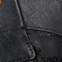 Pre Owned MICHAEL Michael Kors Black Leather Jet Set Travel Chain Tote