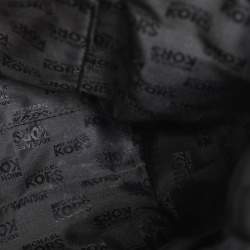 Pre Owned MICHAEL Michael Kors Black Leather Jet Set Travel Chain Tote