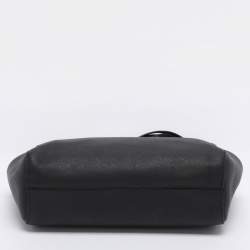 Pre Owned MICHAEL Michael Kors Black Leather Jet Set Travel Chain Tote