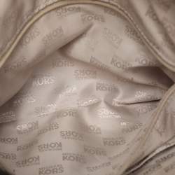 Pre Owned MICHAEL Michael Kors Brown Signature Coated Canvas Lilly Tote