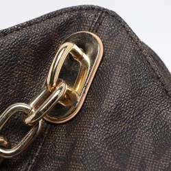 Pre Owned MICHAEL Michael Kors Brown Signature Coated Canvas Lilly Tote