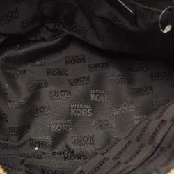 Pre Owned MICHAEL Michael Kors Black Saffiano Leather Large Emmy Dome Satchel